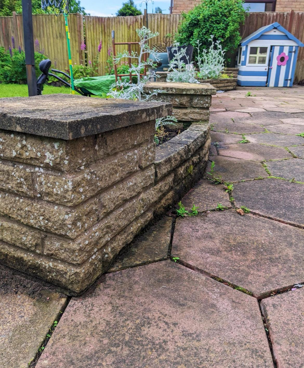 Brickwork before cleaning